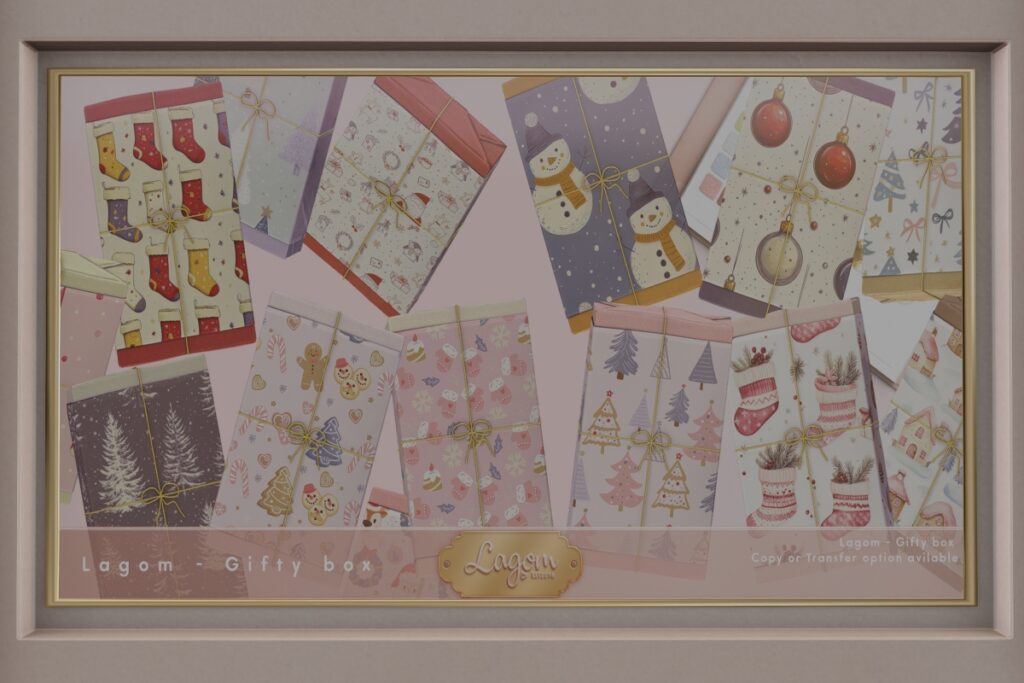Gifty Box Decor	&lt;a href=&quot;http://maps.secondlife.com/secondlife/Preferred%20Isle/194/206/2981&quot; target=&quot;_blank&quot;&gt;Teleport&lt;/a&gt;
