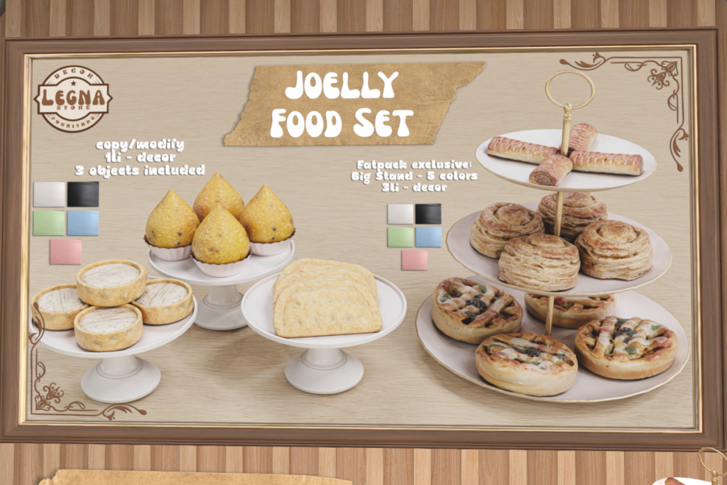Joelly Food Set, L$249 each/L$999 FP
