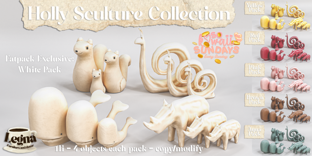 Holly Sculture Decor Set	&lt;a href=&quot;https://maps.secondlife.com/secondlife/Dark%20Desires/208/204/25&quot; target=&quot;_blank&quot;&gt;Teleport&lt;/a&gt;