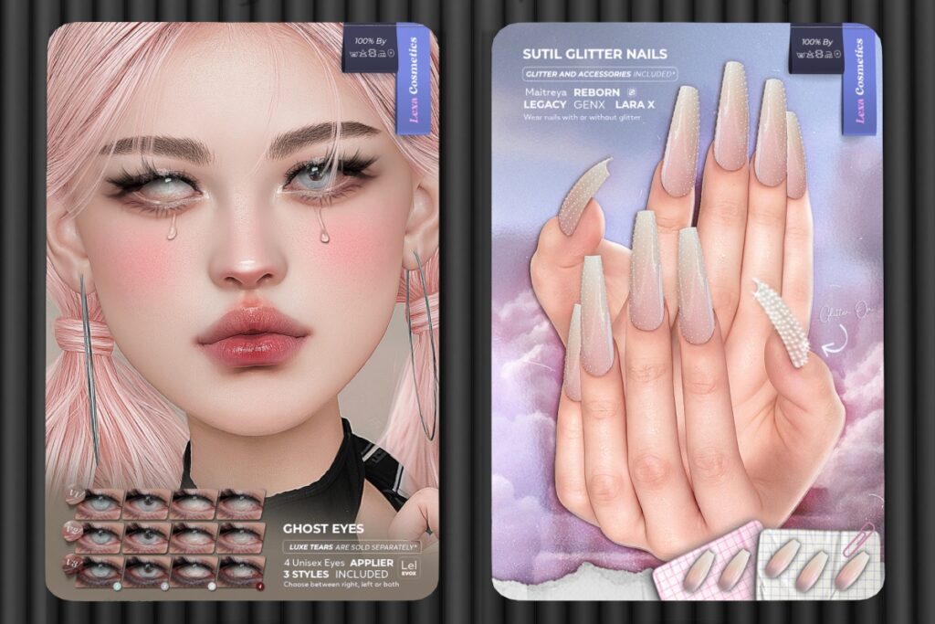 Ghost Eyes - EvoX, L$199 FP | Sutil Mesh Nails - GenX/Legacy/Maitreya/Reborn/+mods, L$199