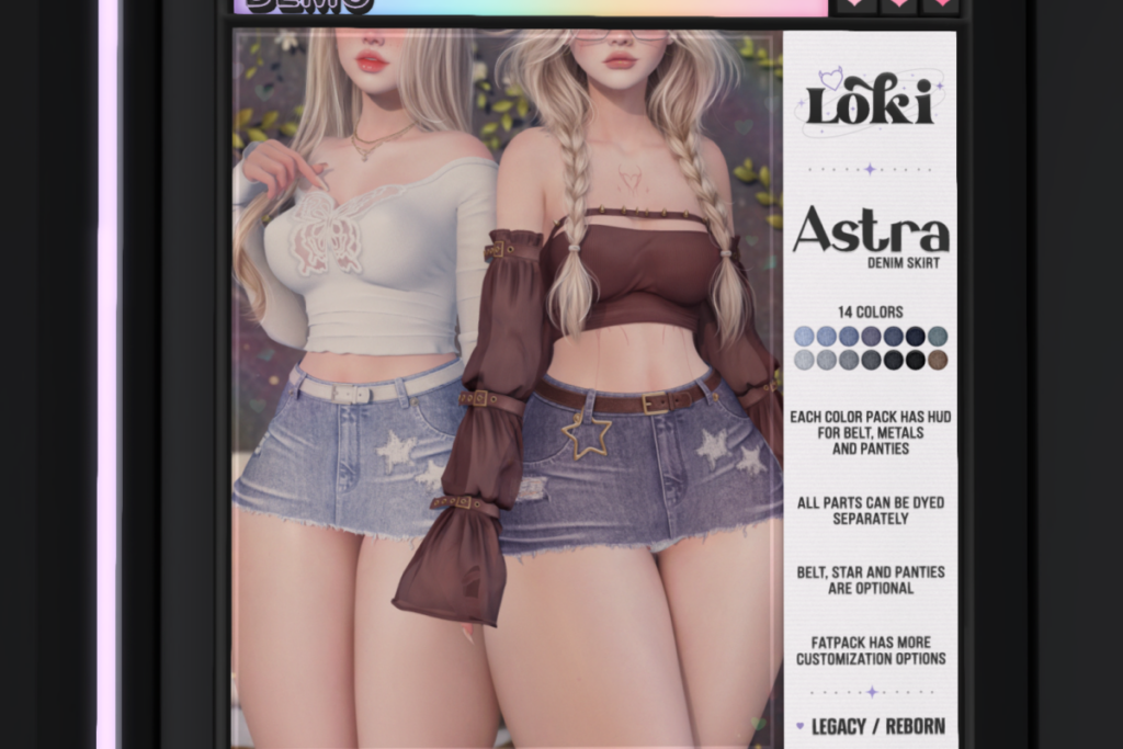 Atra Skirt - Legacy/Reborn, L$249 each/L$1299 FP