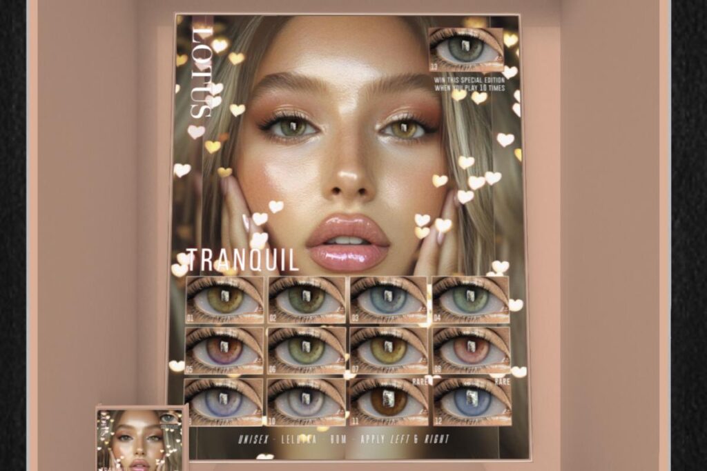 Tranquil Eyes - BOM/EvoX, L$60 per play/L$2700 FP