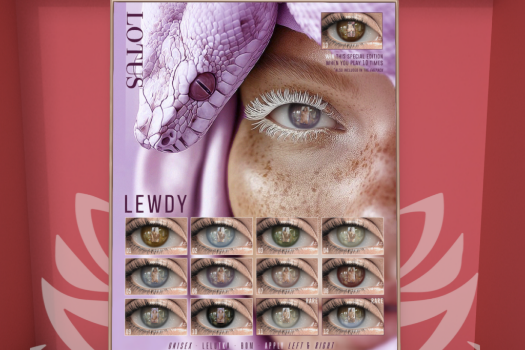 Lewdy Eyes - BOM/EvoX, L$60 per play
