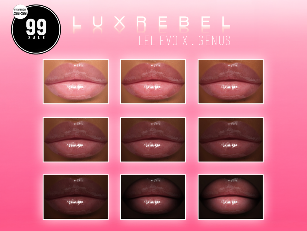 Lipgloss #7 - EvoX/Genus	&lt;a href=&quot;http://maps.secondlife.com/secondlife/Sacred%20Woods/113/230/2802&quot; target=&quot;_blank&quot;&gt;Teleport&lt;/a&gt;