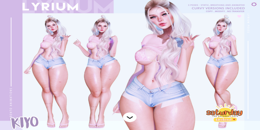 Kiyo Poses	&lt;a href=&quot;https://maps.secondlife.com/secondlife/Lunar%20and%20Friends/161/89/19&quot; target=&quot;_blank&quot;&gt;Teleport&lt;/a&gt;