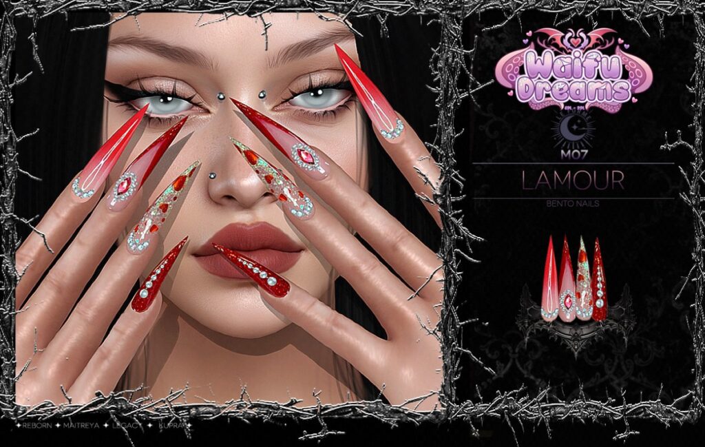 M07 Lamour Nails - Inithium/Legacy/Maitreya/Reborn