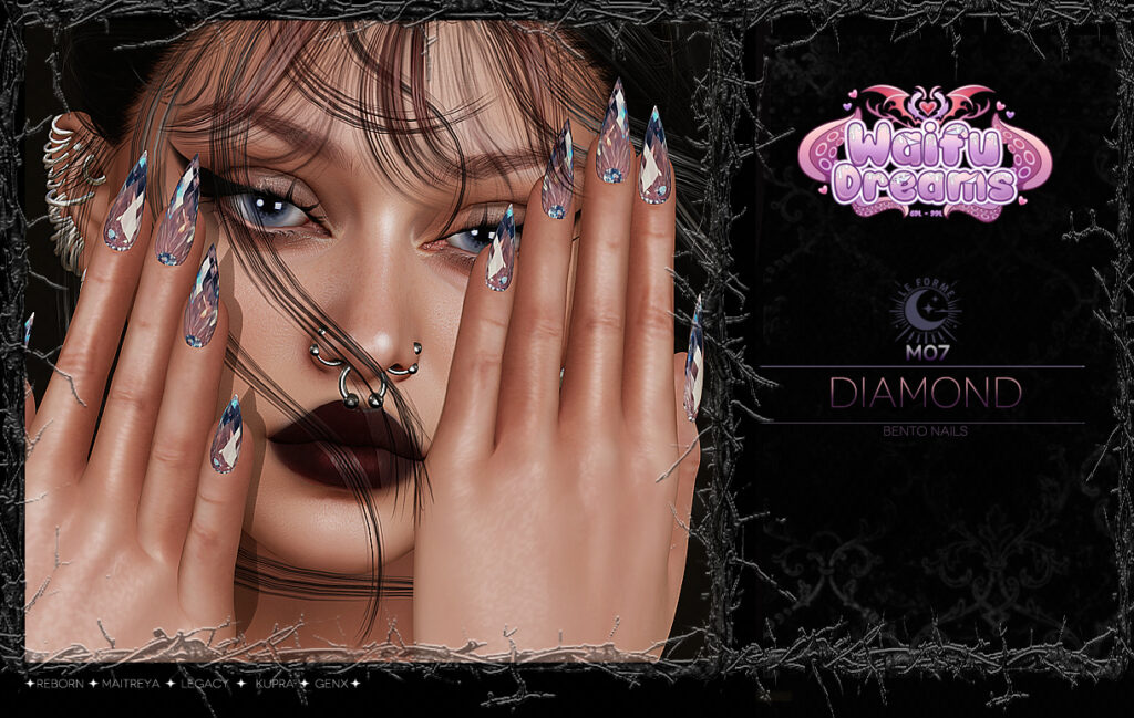 M01 Diamond Nails - GenX/Inithium/Legacy/Maitreya/Reborn
