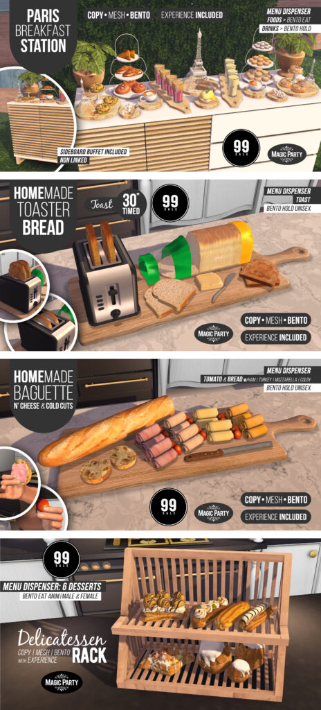 Paris Breakfast Station | Homemade Toaster Bread | Homemade Baguette | Delicatessen Rack	&lt;a href=&quot;http://maps.secondlife.com/secondlife/Amber%20Cove/180/240/25&quot; target=&quot;_blank&quot;&gt;Teleport&lt;/a&gt;