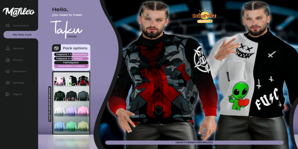 Taku Hoodie - Belleza/Legacy/Signature	&lt;a href=&quot;http://maps.secondlife.com/secondlife/Faerie%20Isle/101/101/1001&quot; target=&quot;_blank&quot;&gt;Teleport&lt;/a&gt;