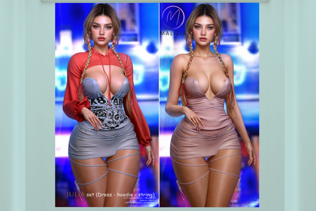 Julia Dress &amp; Hoodie - Legacy/MaitreyaX/Reborn/+mods, L$219 each/L$1299 FP