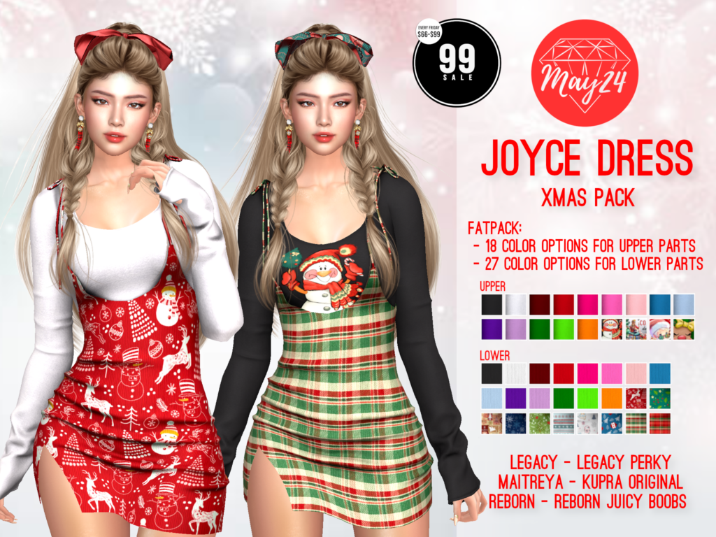 Joyce Dress - Inithium/Legacy/Maitreya/Reborn/+mods	<a href="http://maps.secondlife.com/secondlife/Highway%20Star/144/134/23" target="_blank">Teleport</a>