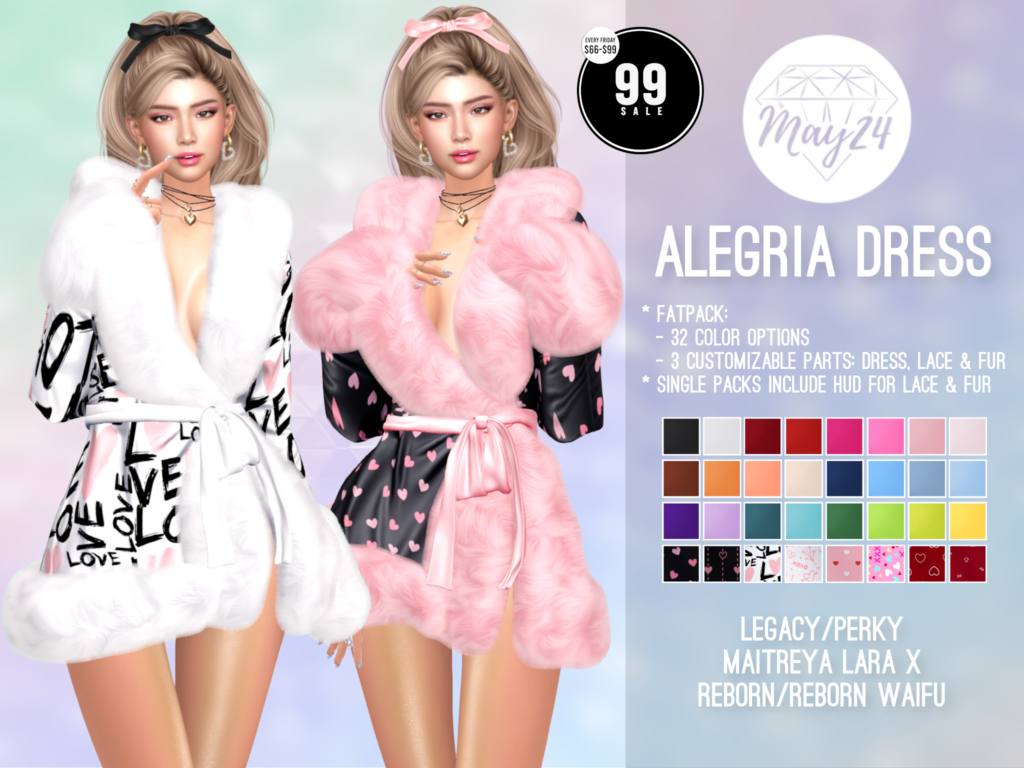 Alegria Dress - Legacy/MaitreyaX/Reborn/+mods	&lt;a href=&quot;http://maps.secondlife.com/secondlife/Highway%20Star/144/134/23&quot; target=&quot;_blank&quot;&gt;Teleport&lt;/a&gt;