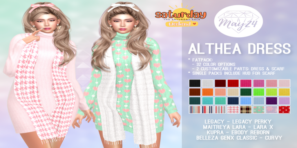 Althea Dress - GenX/Inithium/Legacy/Maitreya/Reborn/+mods	&lt;a href=&quot;http://maps.secondlife.com/secondlife/Highway%20Star/144/134/23&quot; target=&quot;_blank&quot;&gt;Teleport&lt;/a&gt;