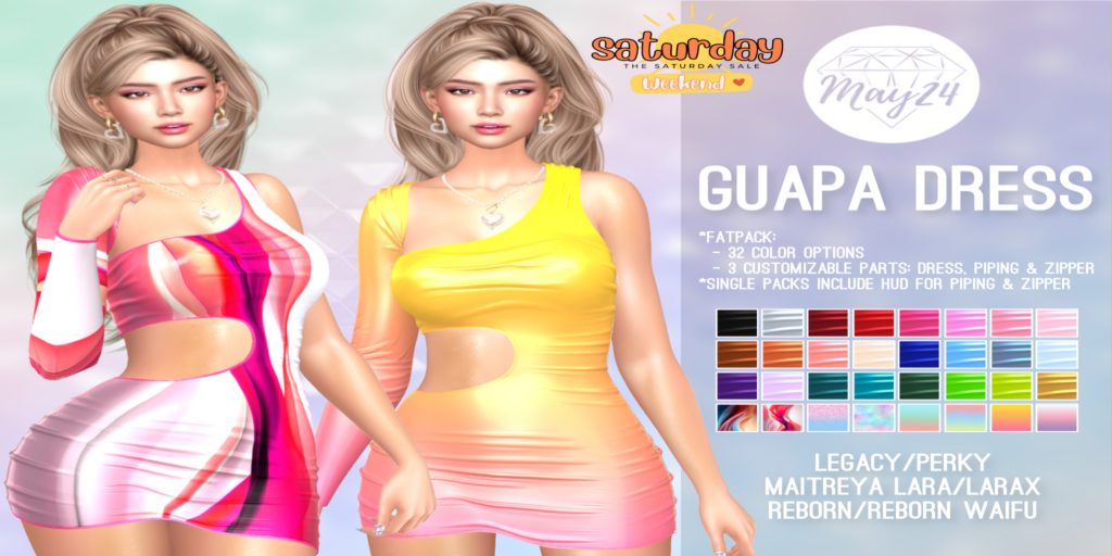 Guapa Dress - Legacy/Maitreya/Reborn/+mods	&lt;a href=&quot;http://maps.secondlife.com/secondlife/Highway%20Star/144/134/23&quot; target=&quot;_blank&quot;&gt;Teleport&lt;/a&gt;
