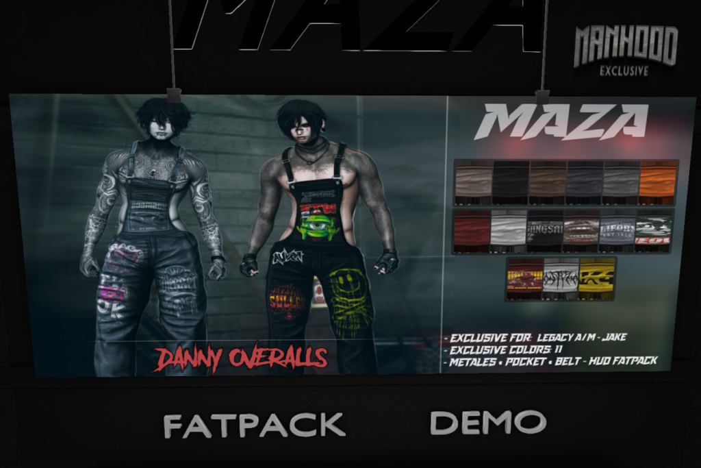 Danny Overall - Jake/Legacy/+mods, L$349 each/L$1499 FP