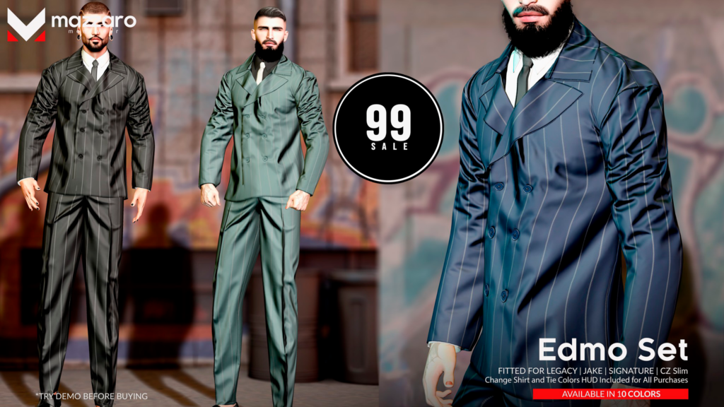 Edmo Set - CZ Slim/Jake/Legacy/Signature	<a href="http://maps.secondlife.com/secondlife/Heartbreak/131/129/166" target="_blank">Teleport</a>