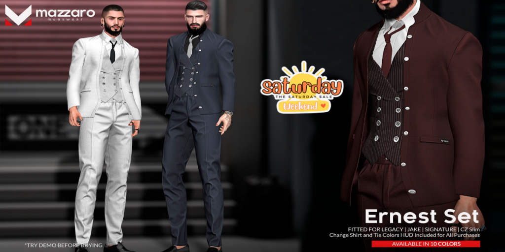 Ernest Set - CZ Slim/Gianni/Jake/Legacy	&lt;a href=&quot;http://maps.secondlife.com/secondlife/Heartbreak/131/129/166&quot; target=&quot;_blank&quot;&gt;Teleport&lt;/a&gt;