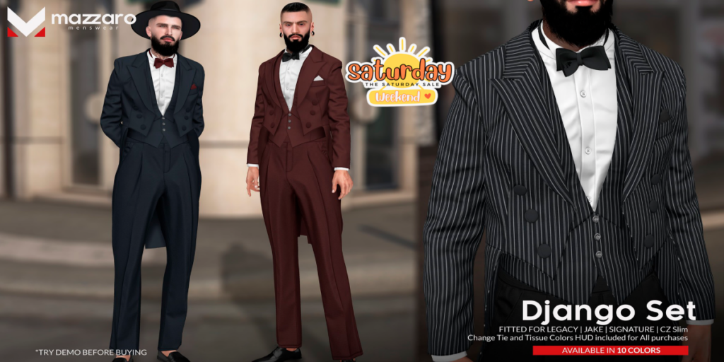 Django Set - CZ Slim/Gianni/Jake/Legacy	&lt;a href=&quot;http://maps.secondlife.com/secondlife/Heartbreak/131/129/166&quot; target=&quot;_blank&quot;&gt;Teleport&lt;/a&gt;