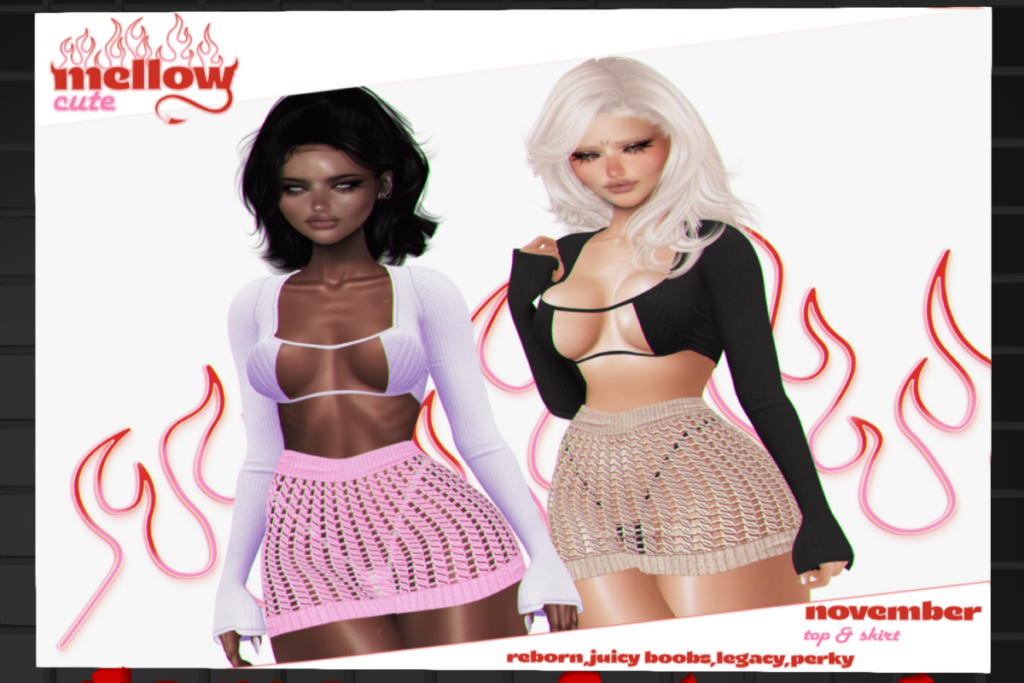 November Top and Skirt - Legacy/Reborn/+mods, L$250 each/L$1099 each FP