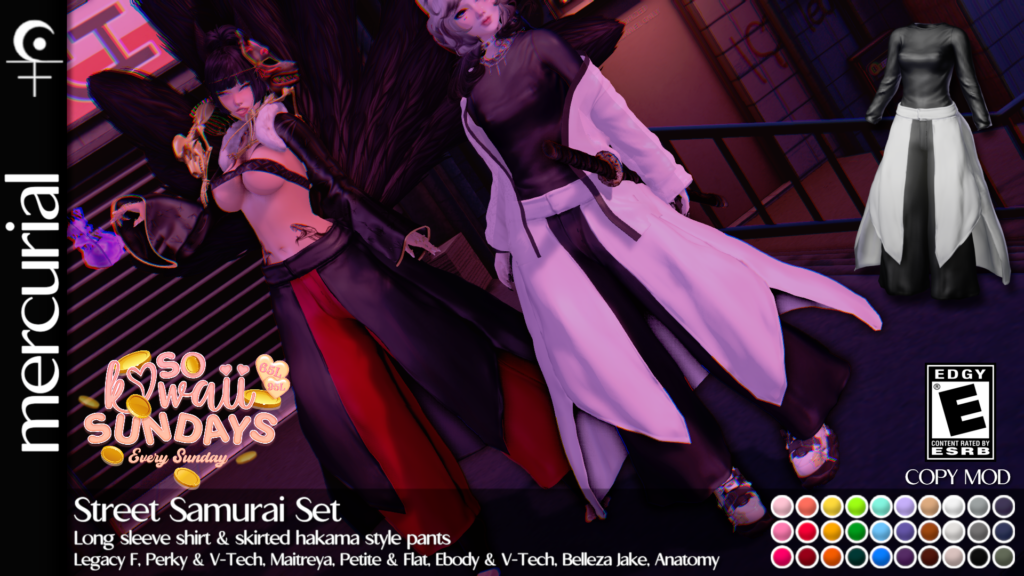 Street Samurai Set - Anatomy/Jake/Legacy/Maitreya/Reborn/+mods	&lt;a href=&quot;https://maps.secondlife.com/secondlife/Embrace%20the%20Ocean/111/171/1096&quot; target=&quot;_blank&quot;&gt;Teleport&lt;/a&gt;