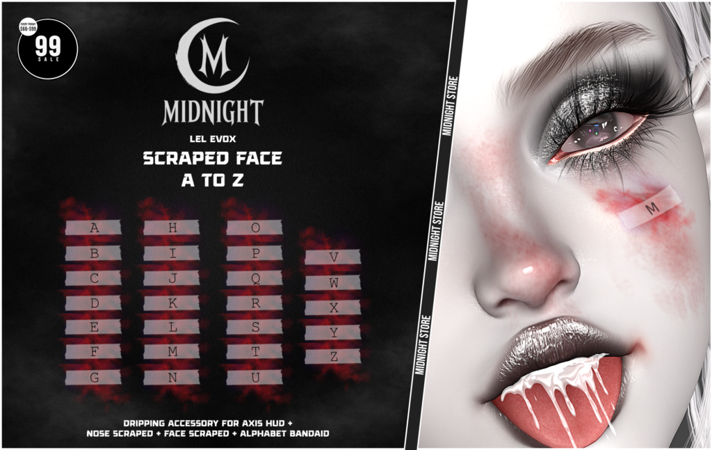 Scaped Face A to Z - EvoX	<a href="http://maps.secondlife.com/secondlife/Helgrind/38/81/3603" target="_blank">Teleport</a>
