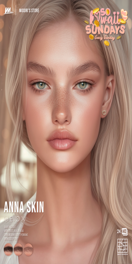 Anna Skin - EvoX	&lt;a href=&quot;http://maps.secondlife.com/secondlife/Tulsa%20Time/196/78/1302&quot; target=&quot;_blank&quot;&gt;Teleport&lt;/a&gt;
