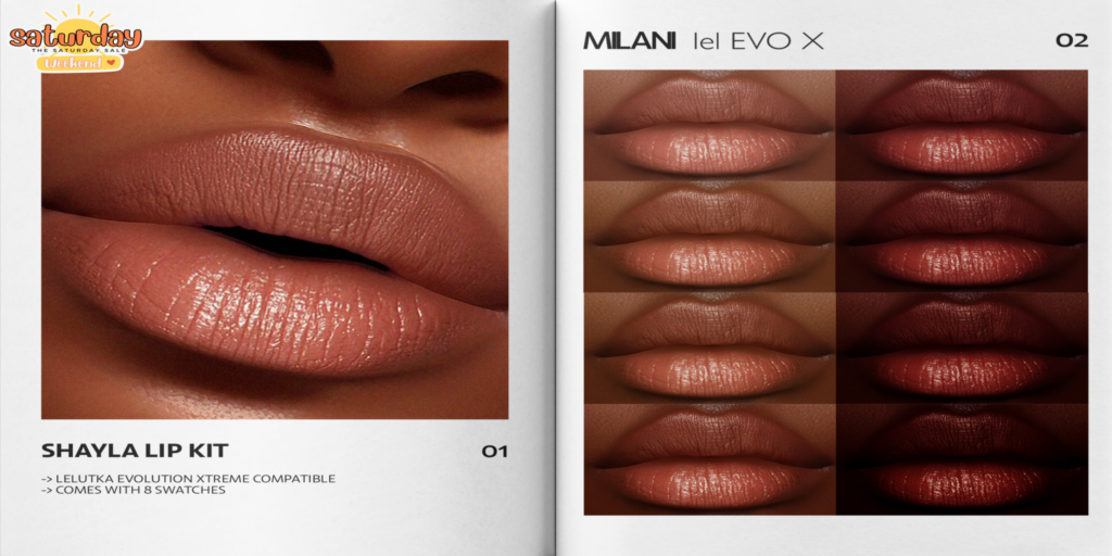 Shayla Lip Kit - EvoX	&lt;a href=&quot;https://maps.secondlife.com/secondlife/VELOUR/215/117/1503&quot; target=&quot;_blank&quot;&gt;Teleport&lt;/a&gt;