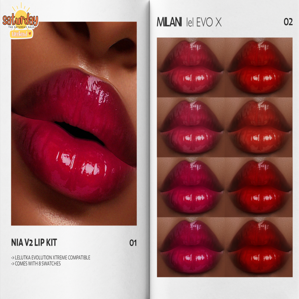 Nia V2 Lip Kit - EvoX	&lt;a href=&quot;https://maps.secondlife.com/secondlife/VELOUR/215/117/1503&quot; target=&quot;_blank&quot;&gt;Teleport&lt;/a&gt;