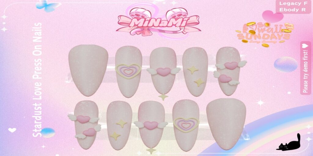 Stardust Love Mesh Nails - Legacy/Reborn	&lt;a href=&quot;http://maps.secondlife.com/secondlife/Notteterna/160/78/1121&quot; target=&quot;_blank&quot;&gt;Teleport&lt;/a&gt;