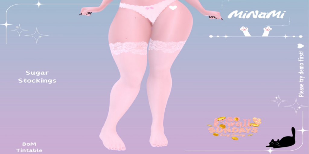 Sugar Stockings - BOM	&lt;a href=&quot;http://maps.secondlife.com/secondlife/Notteterna/160/78/1121&quot; target=&quot;_blank&quot;&gt;Teleport&lt;/a&gt;