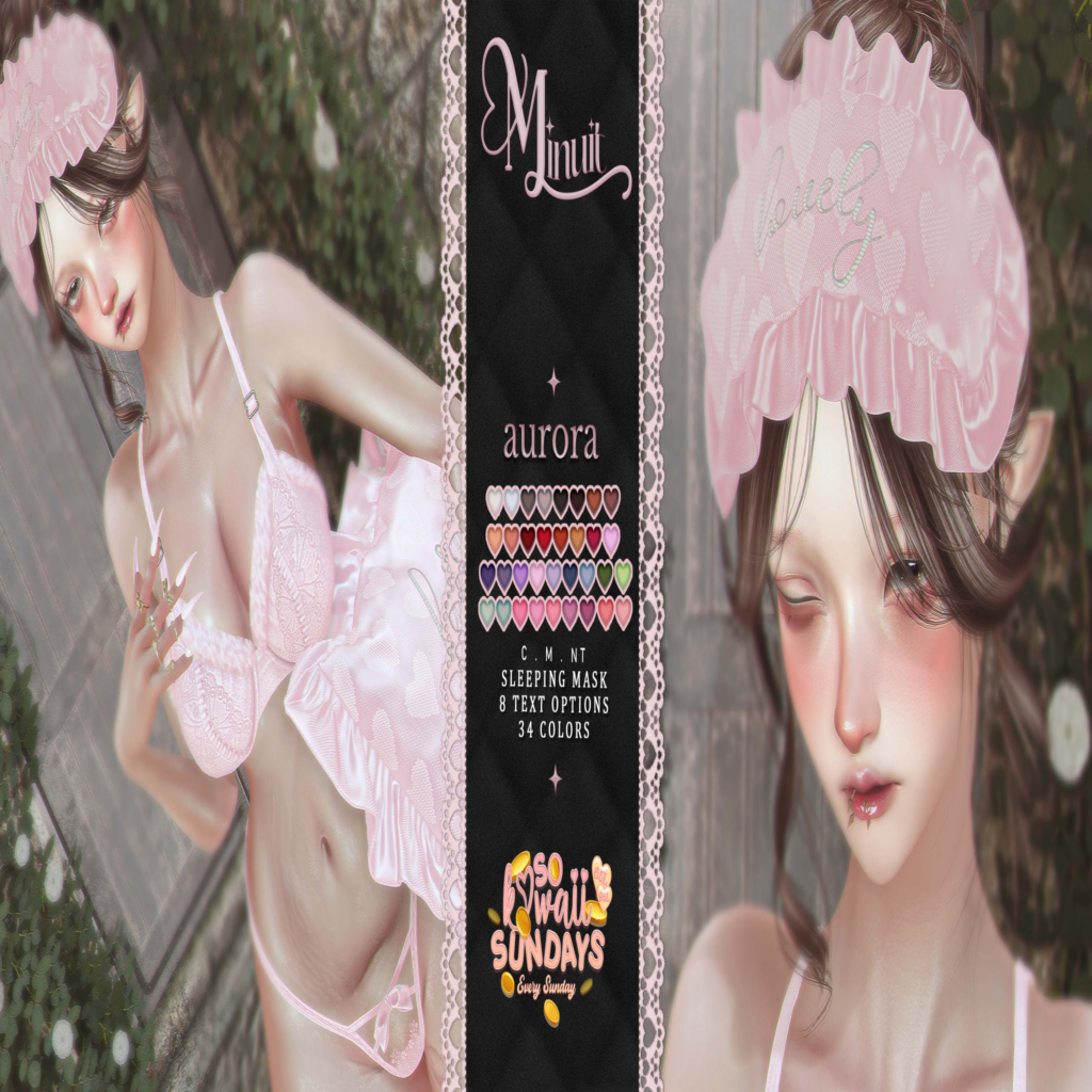 Aurora Sleeping Mask	&lt;a href=&quot;http://maps.secondlife.com/secondlife/Tomoeda/212/204/2063&quot; target=&quot;_blank&quot;&gt;Teleport&lt;/a&gt;