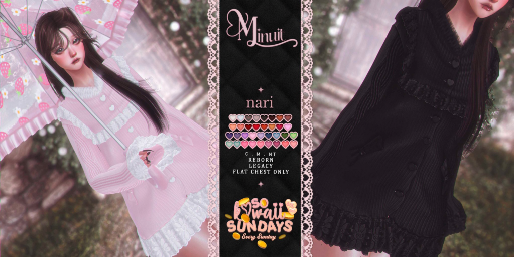 Nari Outfit - Legacy/Reborn	&lt;a href=&quot;http://maps.secondlife.com/secondlife/Tomoeda/212/204/2063&quot; target=&quot;_blank&quot;&gt;Teleport&lt;/a&gt;