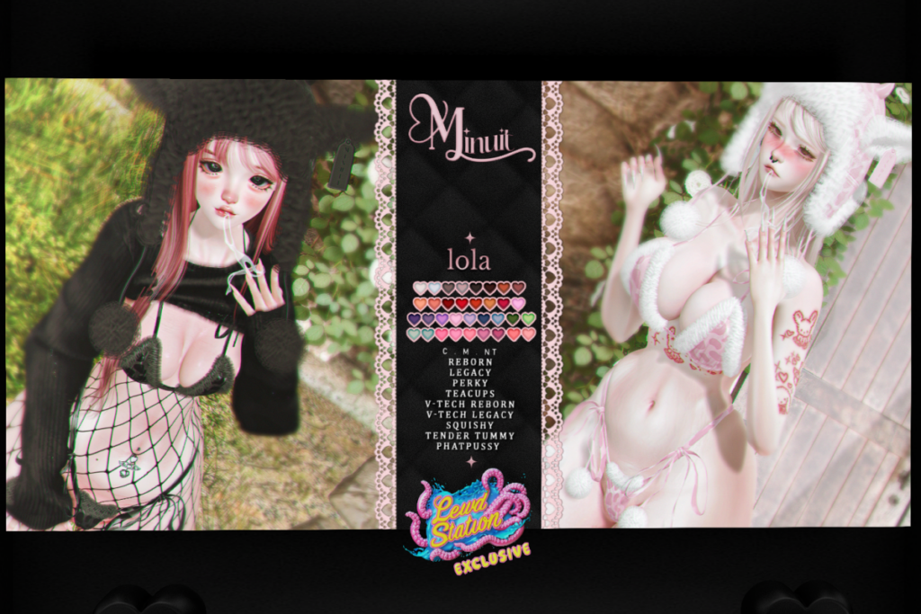 Lola Set - Legacy/Reborn/+mods, L$599 each/L$999 FP | Lola Milk, L$250 | Lola Hat, L$250