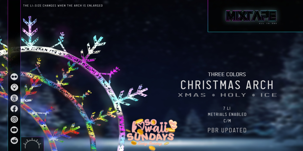 Christmas Arch Decor	&lt;a href=&quot;http://maps.secondlife.com/secondlife/Lovely%20Day/93/199/22&quot; target=&quot;_blank&quot;&gt;Teleport&lt;/a&gt;