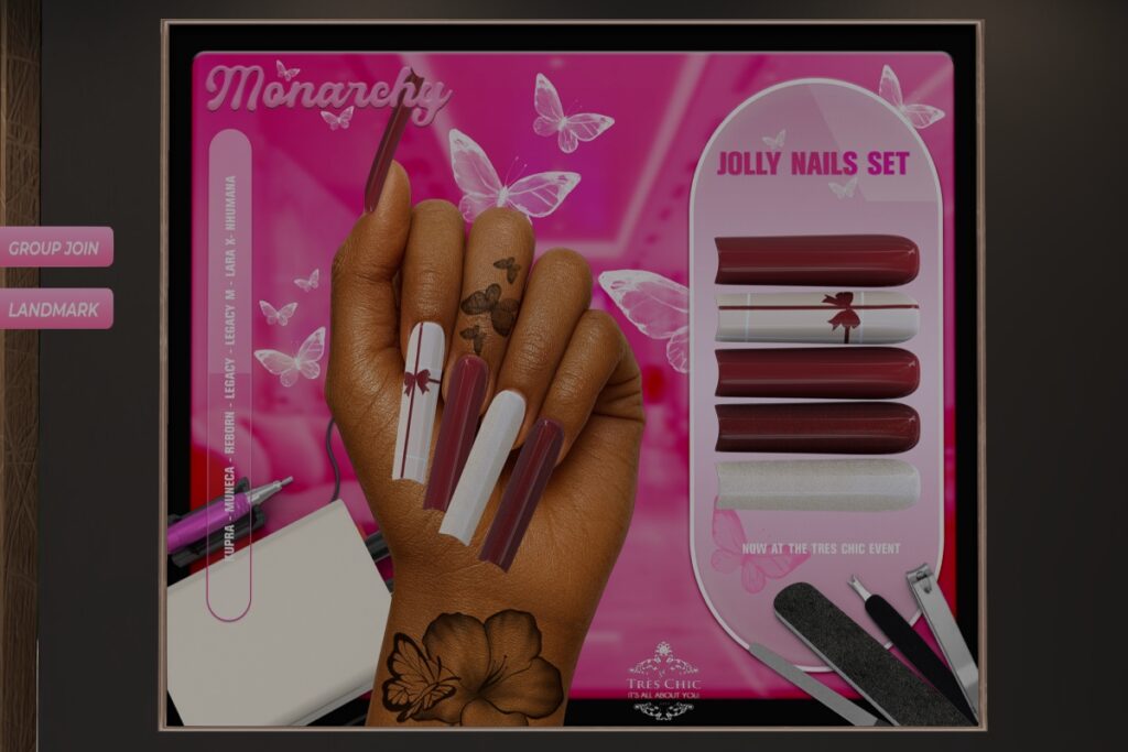 Jolly Mesh Nails - Inithium/Legacy M+F/MaitreyaX/Nhumana/Reborn/Yentements, L$300