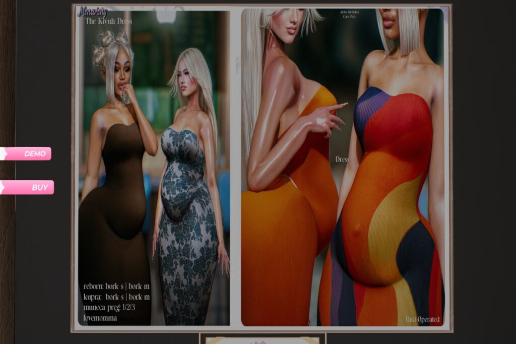 The Kiyuh Dress - Inithium Bork/Reborn Bork/Persephone/Yentements Pregnancy, L$550 FP