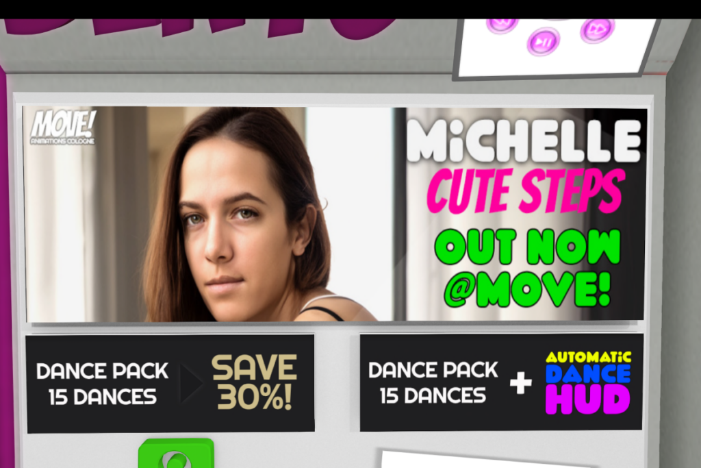 Michelle Cute Steps Dances, L$300 each/L$2999-L$3799 each FP