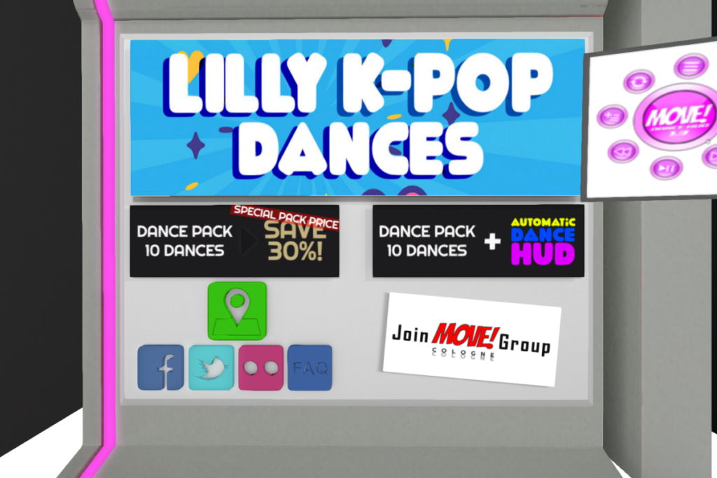 Lily Kpop Dances, L$300 each/L$2399 FP