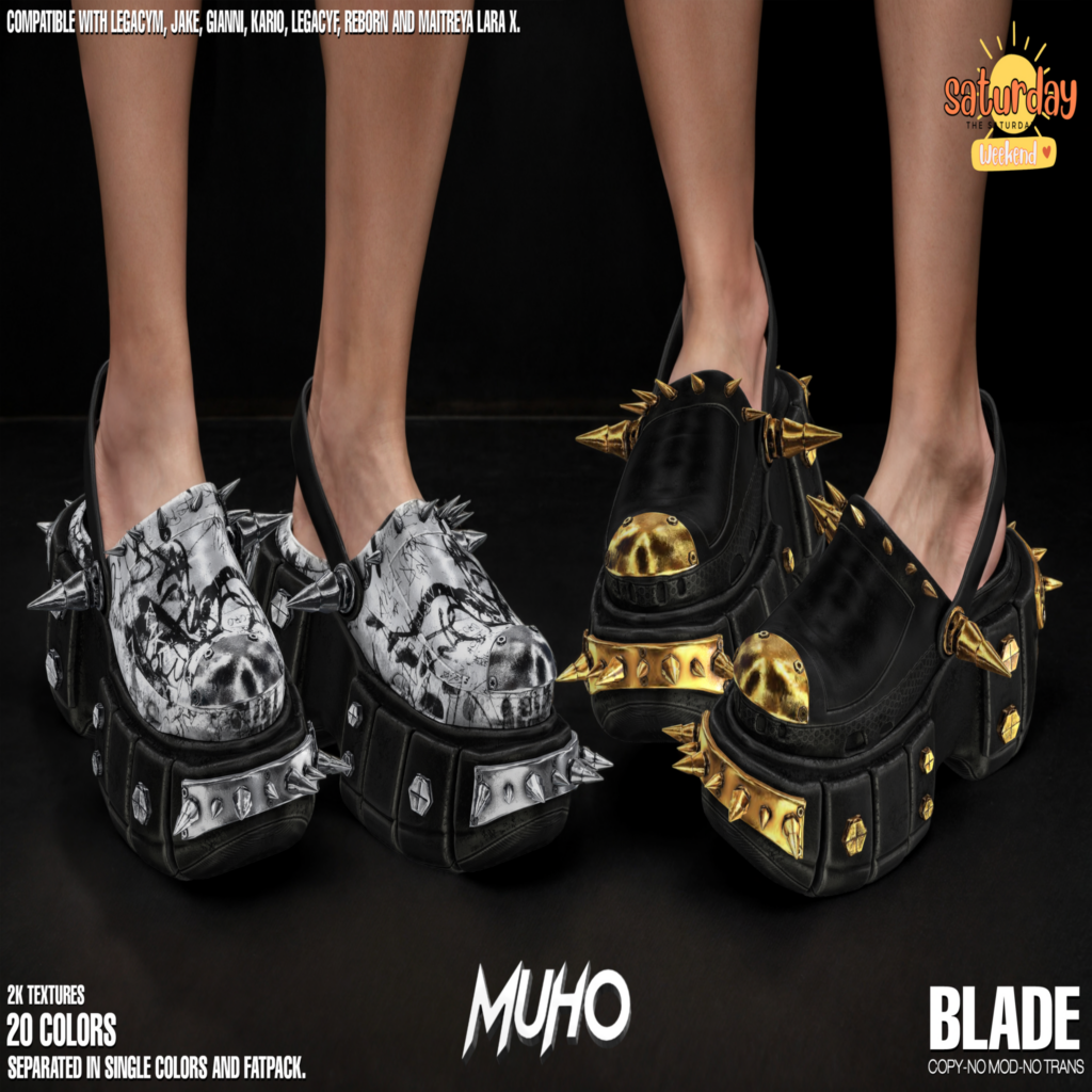 Blade Shoes - Gianni/Jake/Kario/Legacy F+M/MaitreyaX/Reborn	&lt;a href=&quot;http://maps.secondlife.com/secondlife/Magic%20Sky/157/112/2022&quot; target=&quot;_blank&quot;&gt;Teleport&lt;/a&gt;