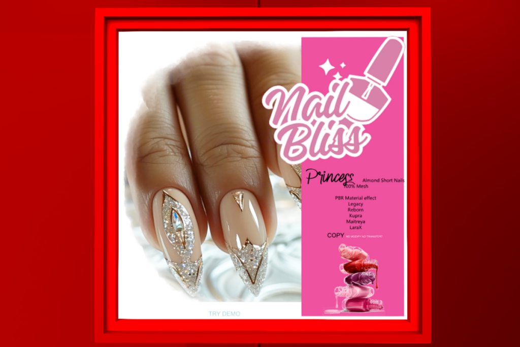 Princess Nails - Inithium/Legacy/Maitreya/Reborn/+mods, L$280