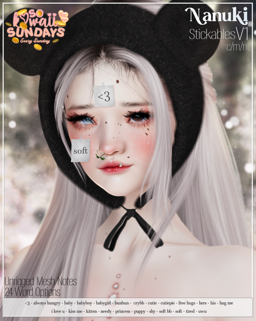 Stickables V1 Accessories	&lt;a href=&quot;https://maps.secondlife.com/secondlife/Daisy/95/148/1401&quot; target=&quot;_blank&quot;&gt;Teleport&lt;/a&gt;