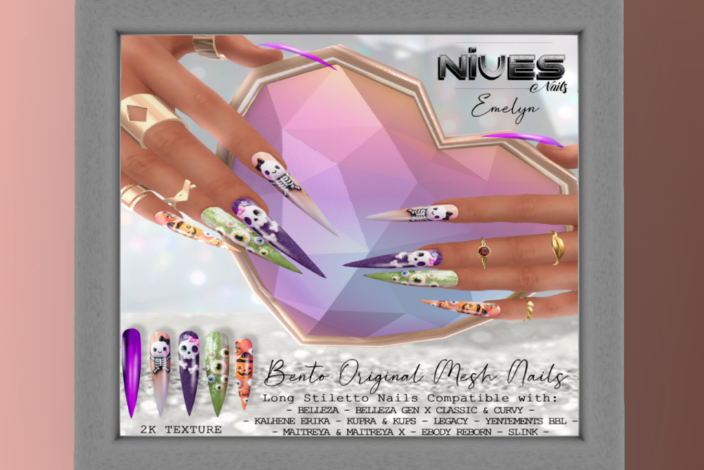Emelyn Bento Long Nails - See ad for fits, L$99