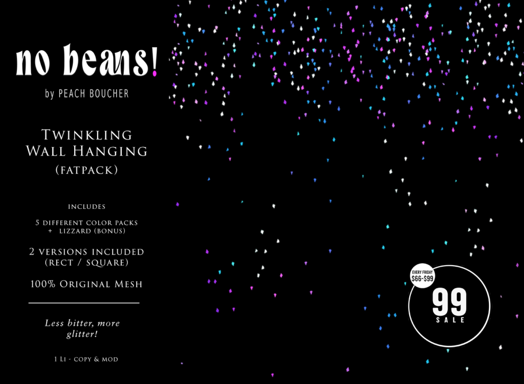 Twinkling Wall Hanging	&lt;a href=&quot;http://maps.secondlife.com/secondlife/Ethereal%20Shores/29/176/3002&quot; target=&quot;_blank&quot;&gt;Teleport&lt;/a&gt;