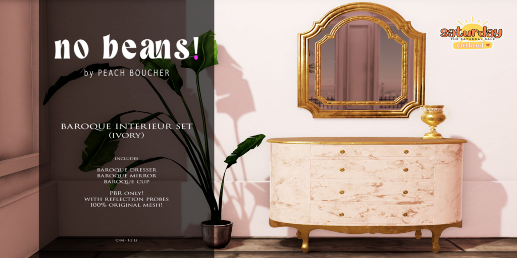 Baroque Interieur Decor Set	&lt;a href=&quot;http://maps.secondlife.com/secondlife/Ethereal%20Shores/29/176/3002&quot; target=&quot;_blank&quot;&gt;Teleport&lt;/a&gt;