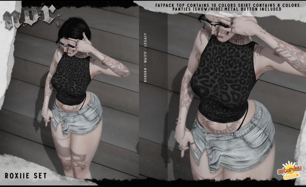 Roxiie Set - Legacy/Reborn/+mods	&lt;a href=&quot;https://maps.secondlife.com/secondlife/Lockheart/165/76/3002&quot; target=&quot;_blank&quot;&gt;Teleport&lt;/a&gt;