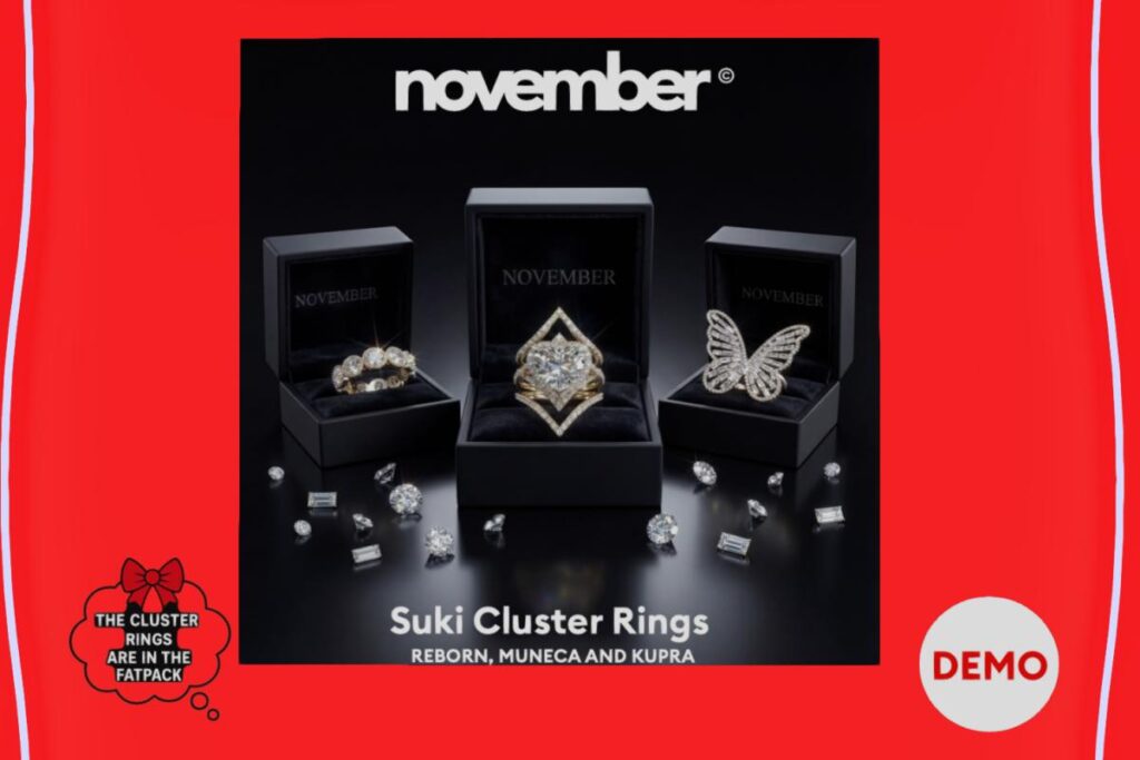 Suki Cluster Rings - Inithium/Reborn/Yentements, L$399 each