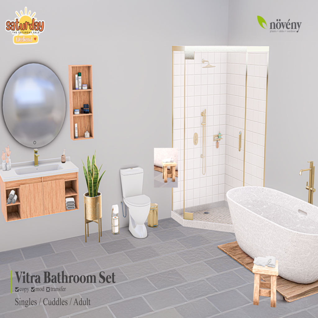 Vitra Bathroom Set Furniture &amp; Decor	&lt;a href=&quot;http://maps.secondlife.com/secondlife/BigBang/128/192/1501&quot; target=&quot;_blank&quot;&gt;Teleport&lt;/a&gt;