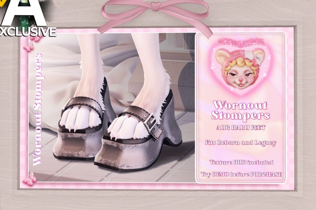 Wornout Stompers for August Haru Feet - Legacy/Reborn, L$550 FP