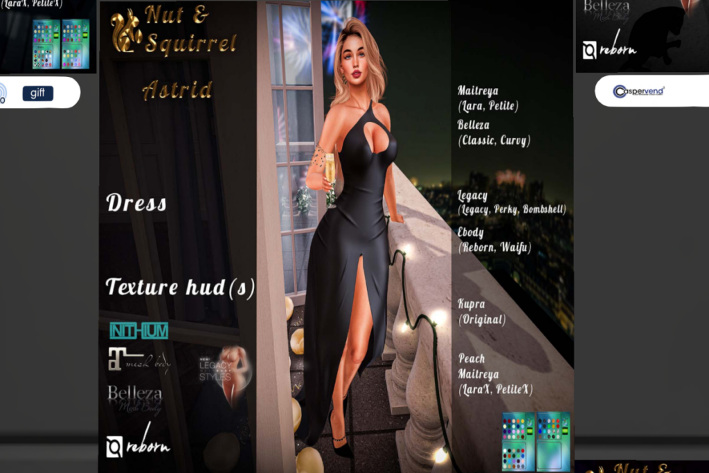 Astrid Dress - GenX/Inithium/Legacy/Maitreya/Peach/Reborn/+mods, L$120