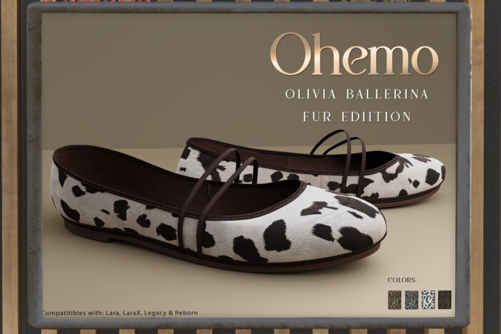 Olivia Ballerina Flats	&lt;a href=&quot;http://maps.secondlife.com/secondlife/Horan/44/226/2002&quot; target=&quot;_blank&quot;&gt;Teleport&lt;/a&gt;